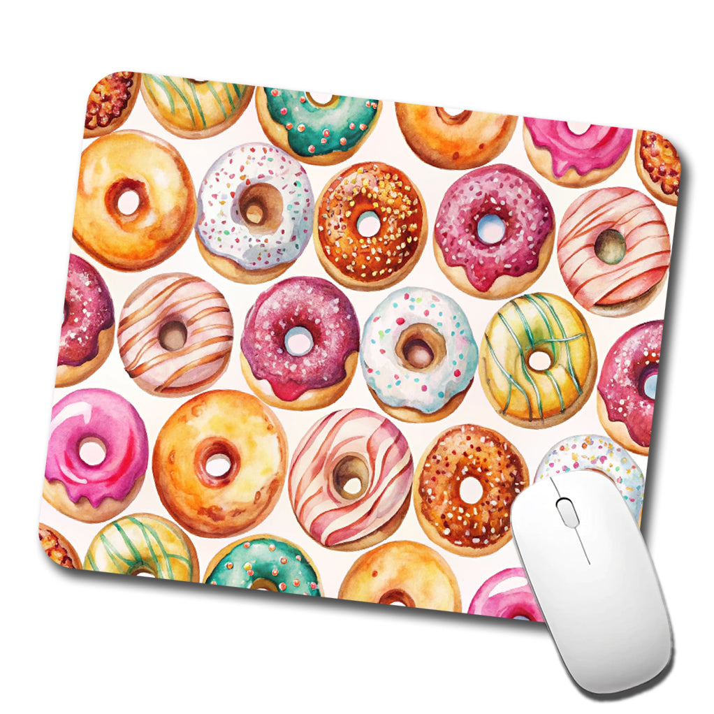 Variety Of Donuts Low Profile Mouse Pad Mat