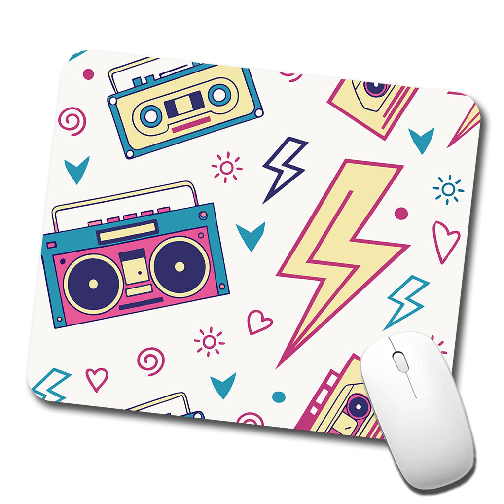 80's Eighties Theme Style Low Profile Mouse Pad Mat