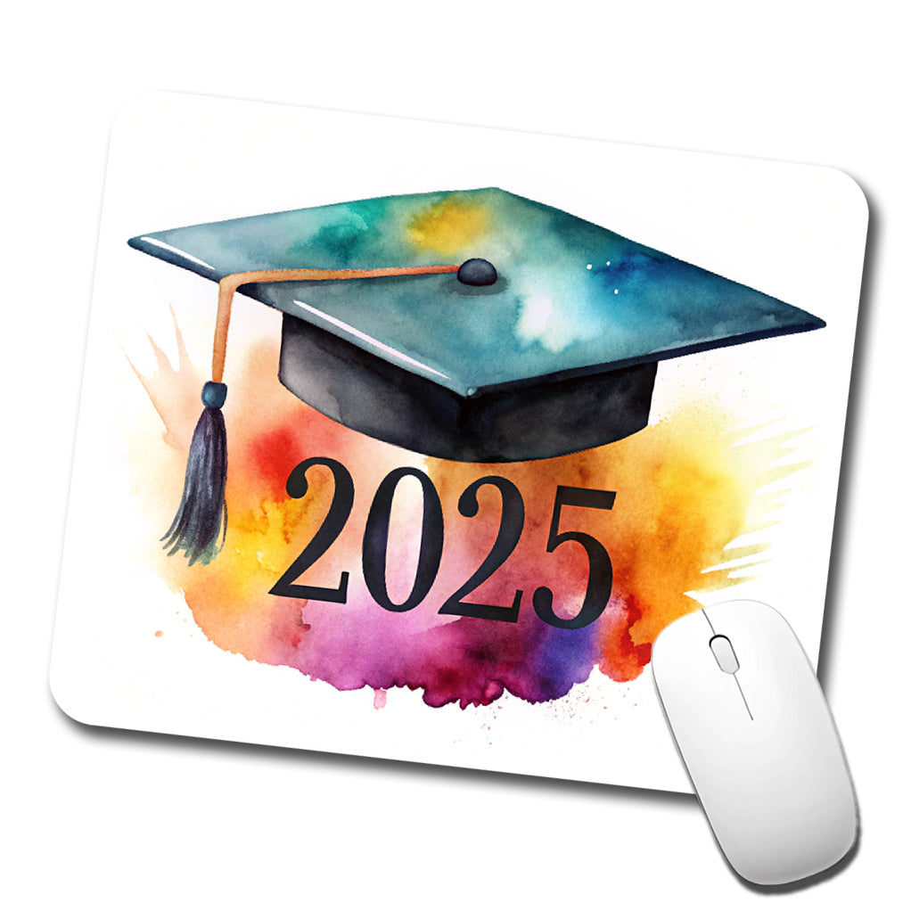 Graduation Cap 2025 Graduate School College Low Profile Mouse Pad Mat