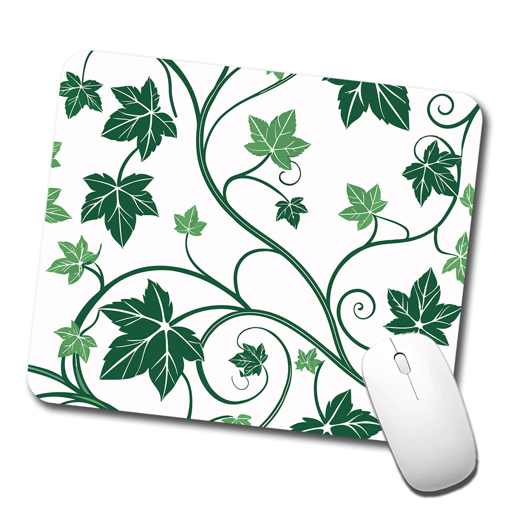 Green Ivy Vines Low Profile Mouse Pad Mat