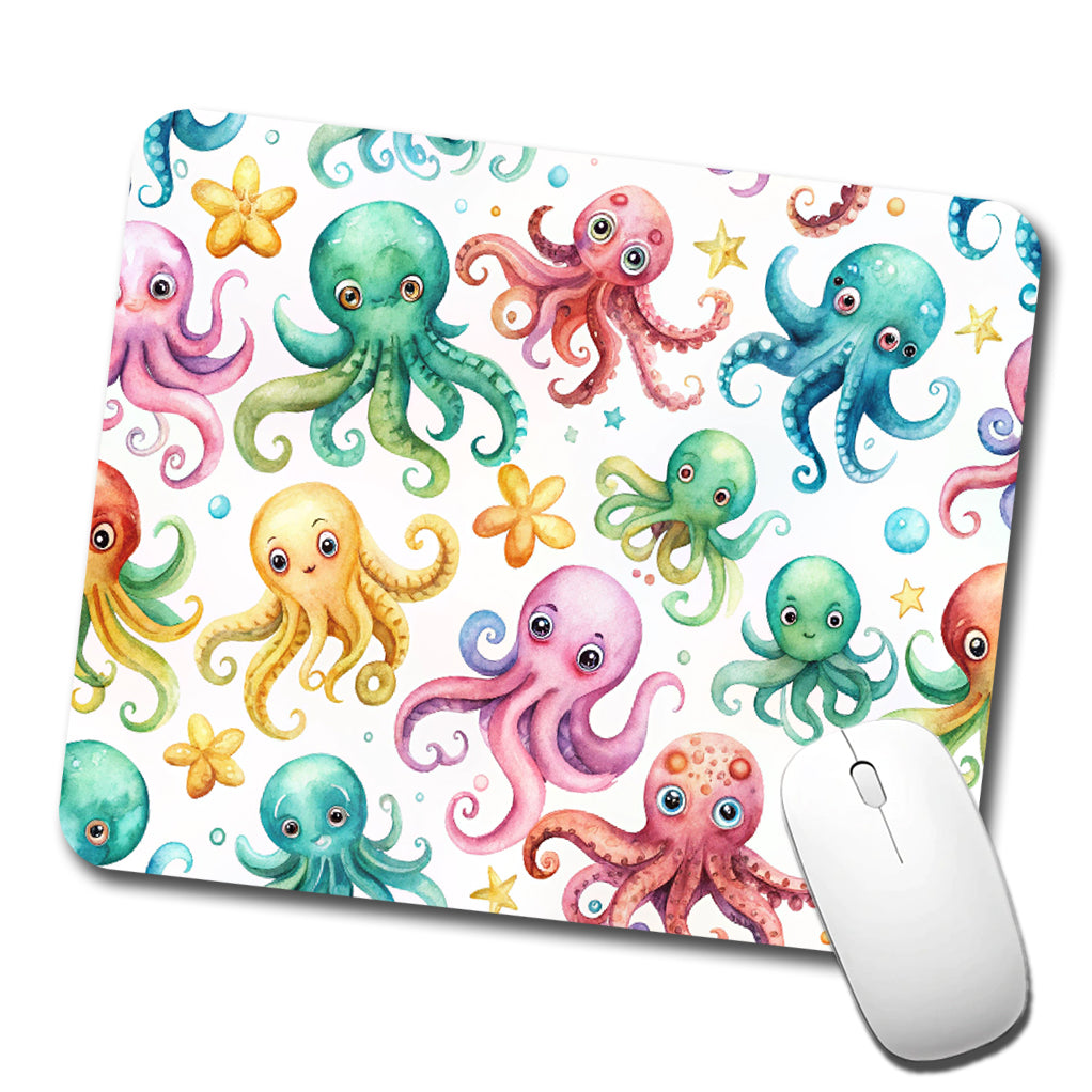 Lots Of Sweet Octopus Low Profile Mouse Pad Mat