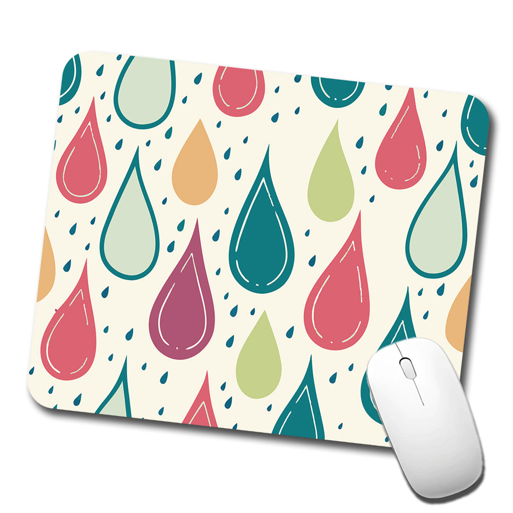 Rain Water Droplets Cute Low Profile Mouse Pad Mat