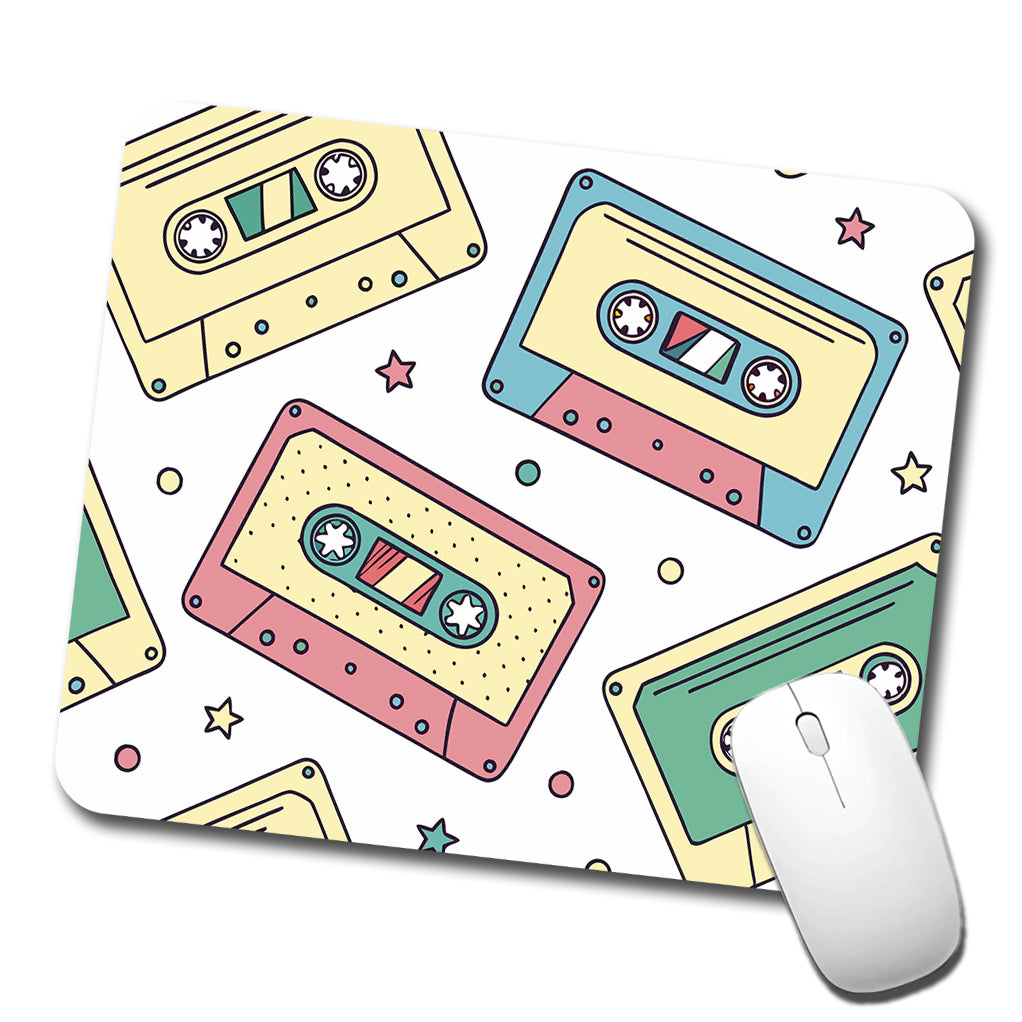 Scattered Cassette Tapes Low Profile Mouse Pad Mat