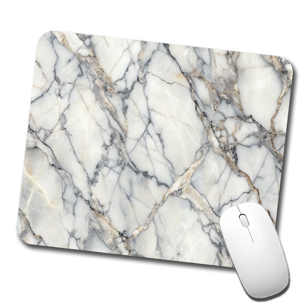 Sleek Faux Marble Low Profile Mouse Pad Mat