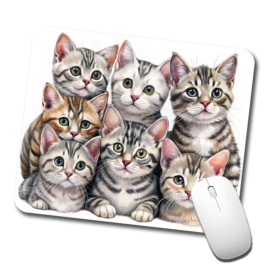 Sweet American Shorthair Cats Low Profile Mouse Pad Mat