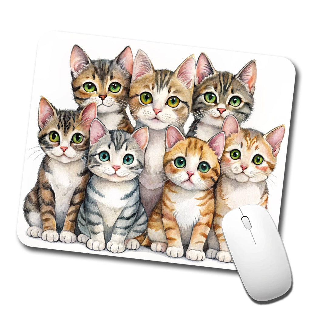 Sweet American Wirehair Cats Low Profile Mouse Pad Mat