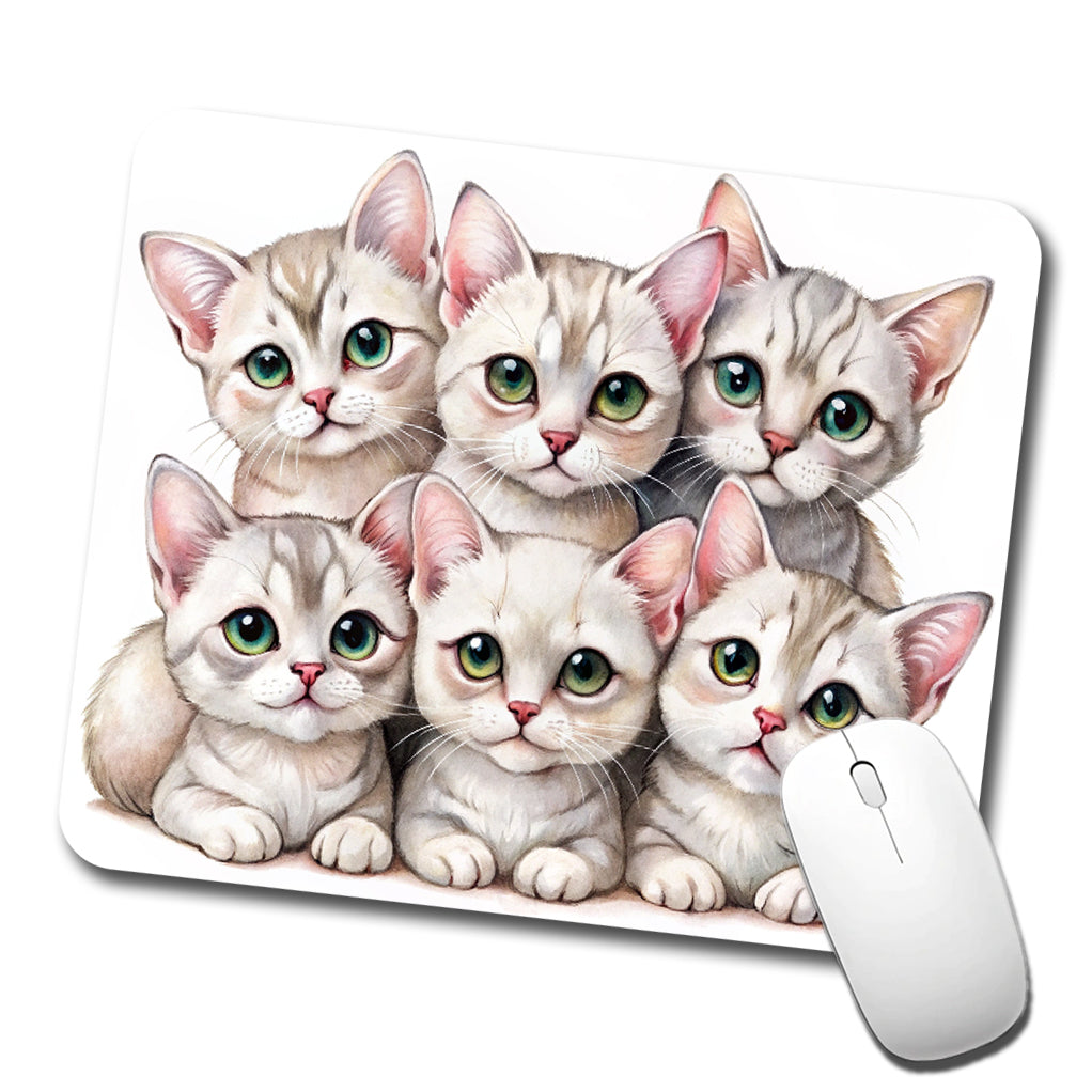 Sweet Burmilla Cats Low Profile Mouse Pad Mat