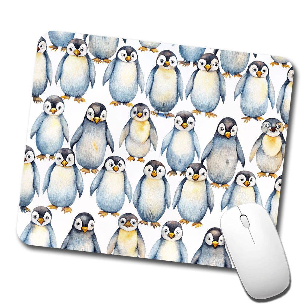 Sweet Emperor Penguins Low Profile Mouse Pad Mat