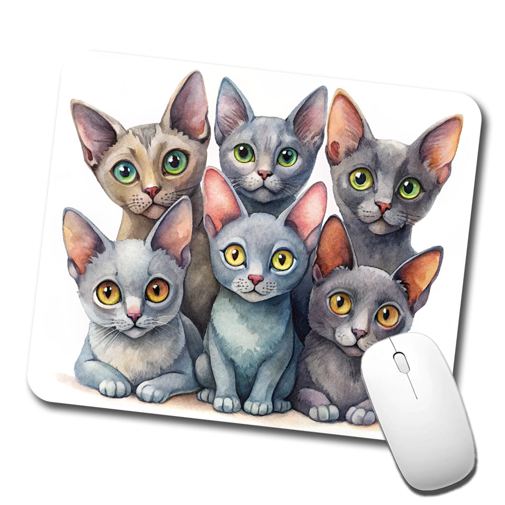 Sweet Korat Cats Low Profile Mouse Pad Mat