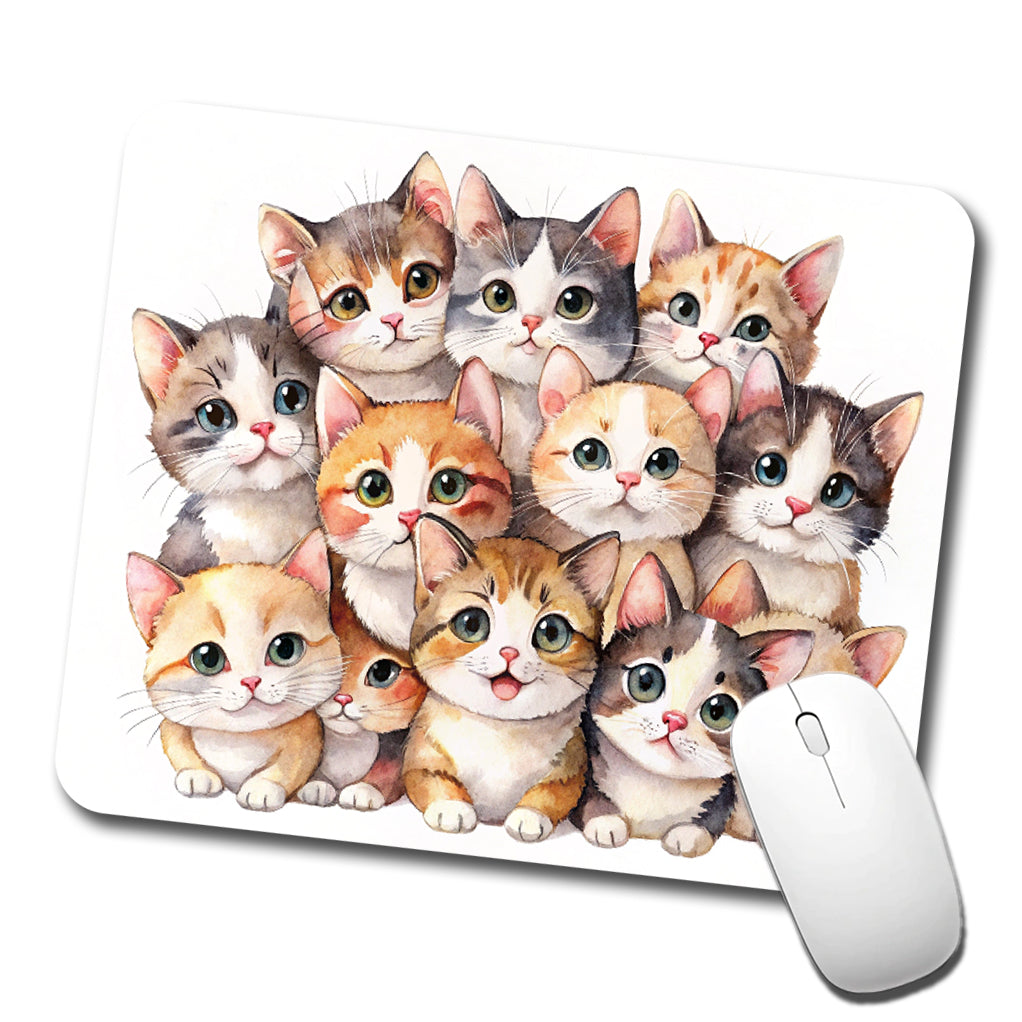 Sweet Munchkin Cats Low Profile Mouse Pad Mat