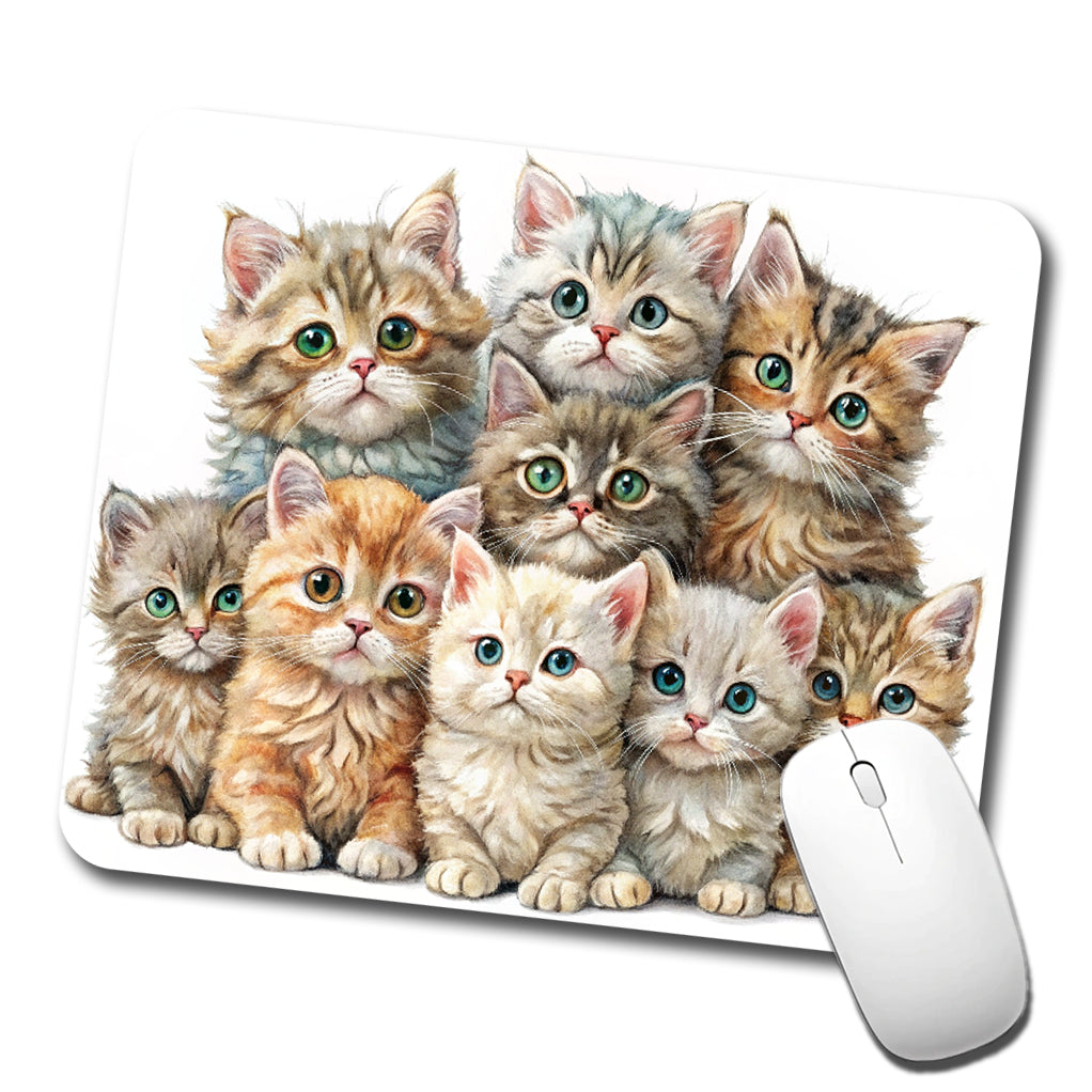 Sweet Selkirk Rex Cats Low Profile Mouse Pad Mat