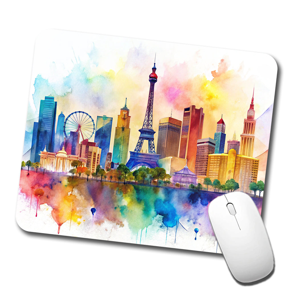 Las Vegas Nevada Watercolor Low Profile Mouse Pad Mat
