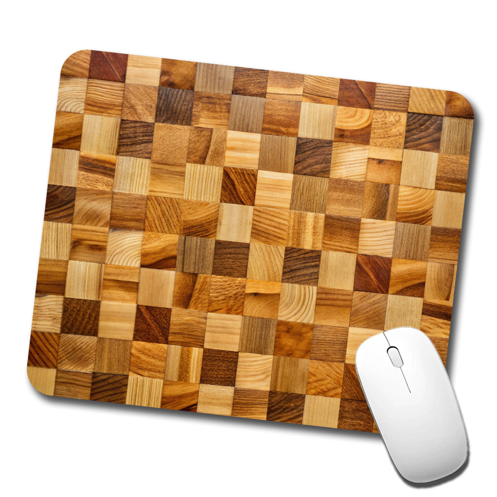 Butcher Block Low Profile Mouse Pad Mat