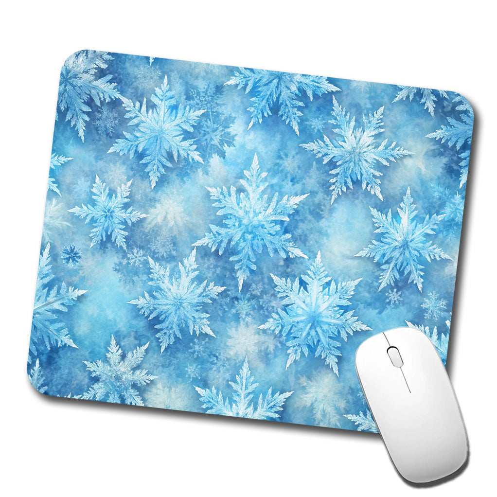 Ice Crystals Snowflakes Winter Beautiful Low Profile Mouse Pad Mat