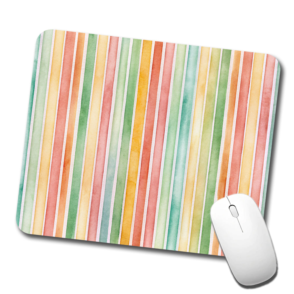 Striped 70s Wallpaper Low Profile Mouse Pad Mat