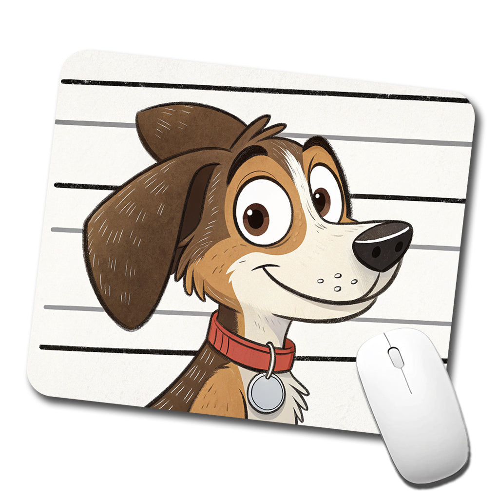 Dog Mug Shot Low Profile Mouse Pad Mat