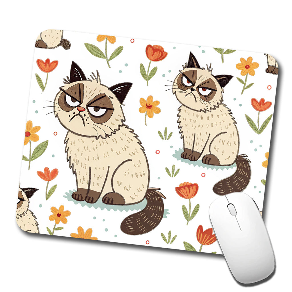 Grumpy Persian Cat Low Profile Mouse Pad Mat