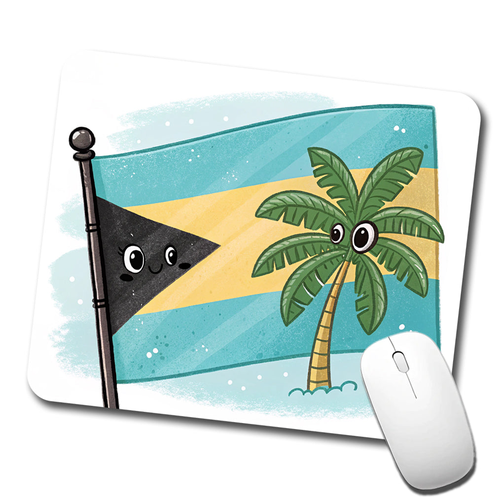 Kawaii Bahamas Flag Low Profile Mouse Pad Mat