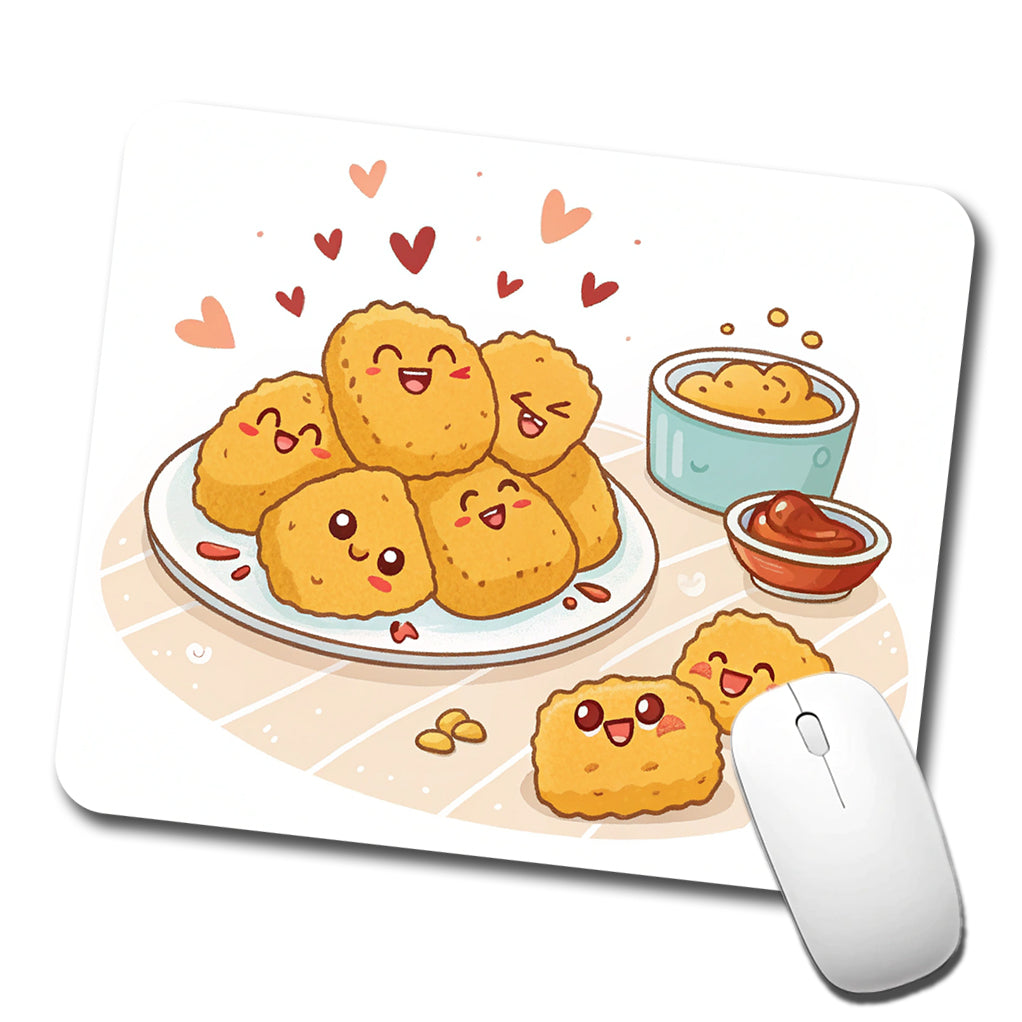 Kawaii Chicken Nuggets Low Profile Mouse Pad Mat
