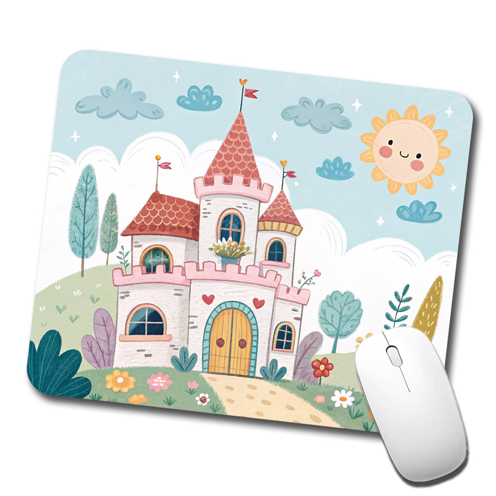 Kawaii Cute Castle Low Profile Mouse Pad Mat