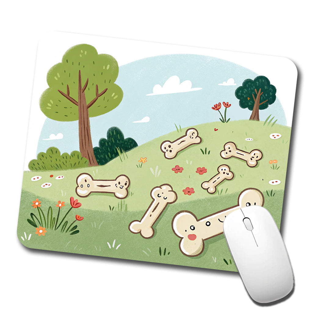 Kawaii Dog Bones Low Profile Mouse Pad Mat