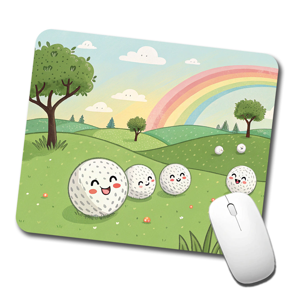 Kawaii Golf Balls Low Profile Mouse Pad Mat