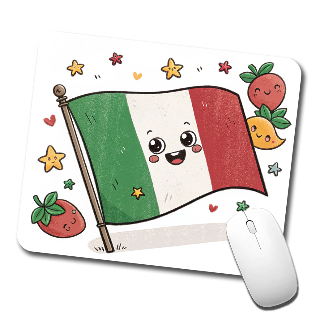 Kawaii Italy Flag Low Profile Mouse Pad Mat