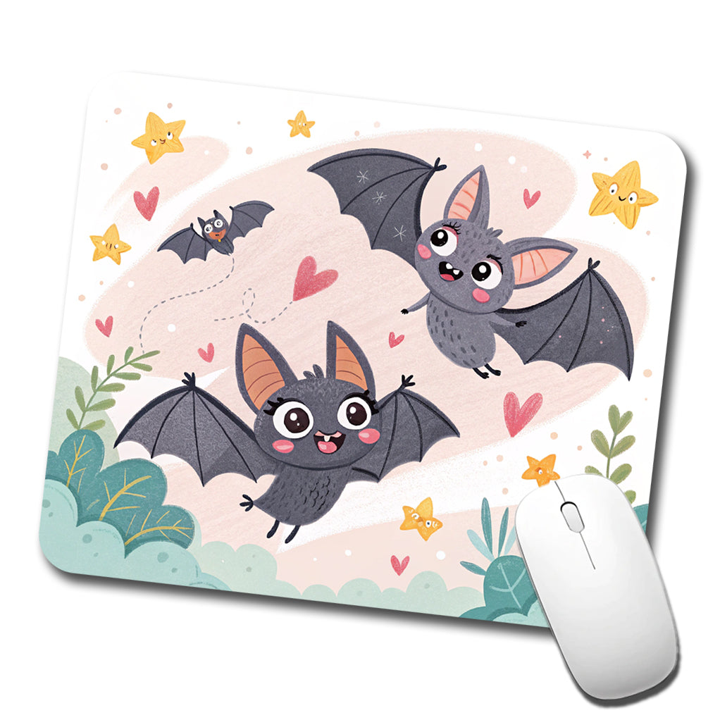 Kawaii Scattered Bats Low Profile Mouse Pad Mat