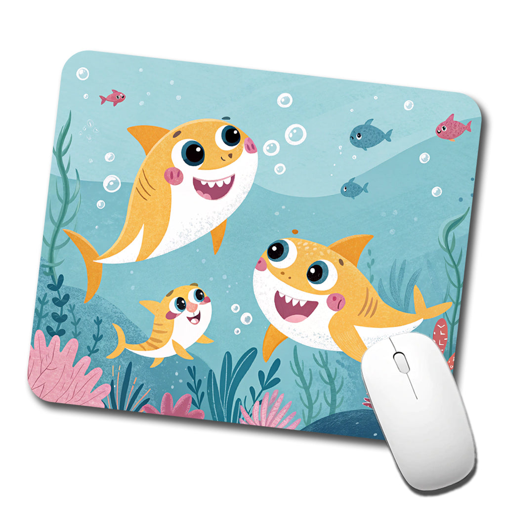 Kawaii Sharks Low Profile Mouse Pad Mat