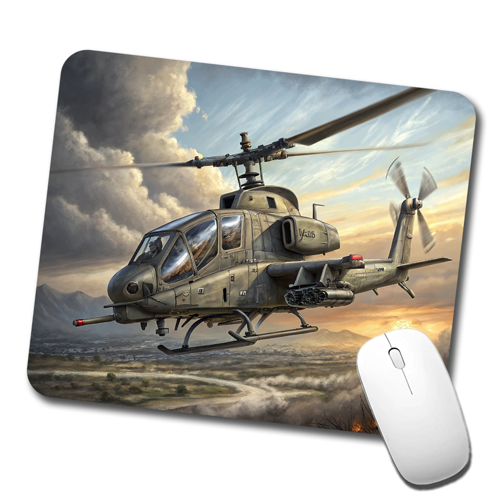 AH-1 SuperCobra US Marines Attack Helicopter Low Profile Mouse Pad Mat