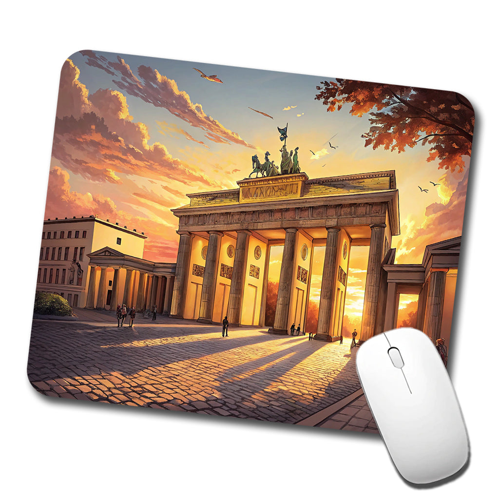 Brandenburg Gate At Sunset Berlin Germany Low Profile Mouse Pad Mat