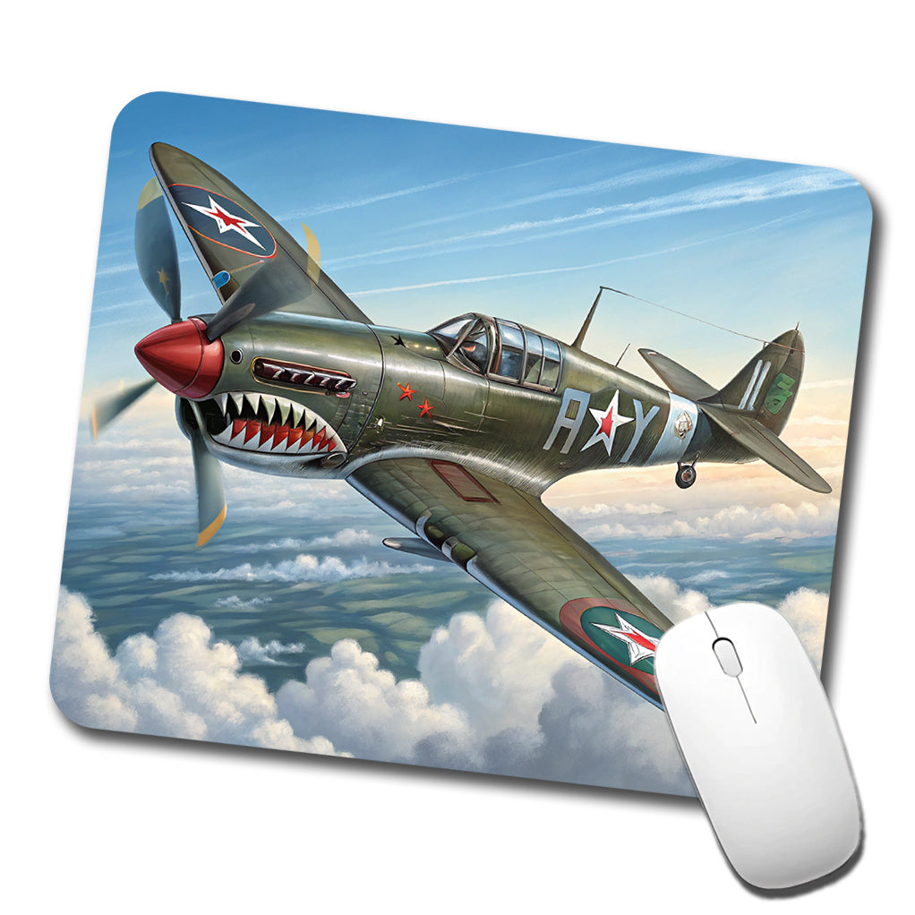 Curtiss P-40 Warhawk WWII US Fighter Bomber Plane Low Profile Mouse Pad Mat
