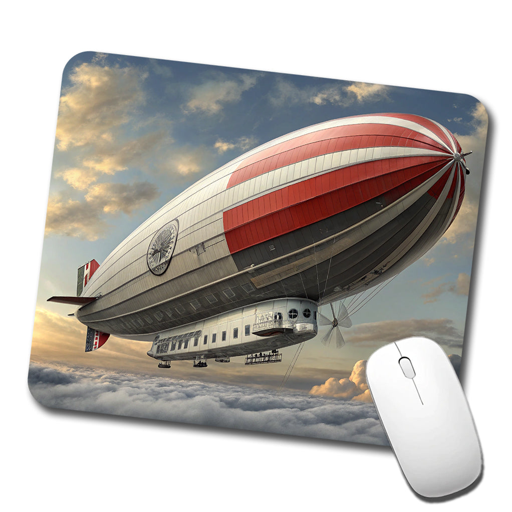 Early 1900's Dirigible Airship Blimp Low Profile Mouse Pad Mat