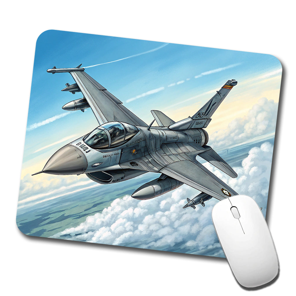 F-16 Fighting Falcon Viper US Air Force Air Superiority Fighter Plane Low Profile Mouse Pad Mat