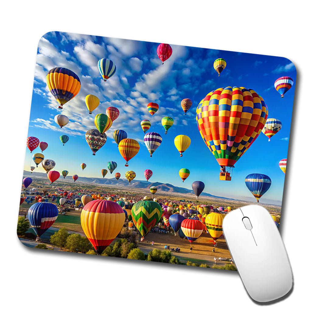 Hot Air Balloons In The Sky Balloon Festival Albuquerque Low Profile Mouse Pad Mat