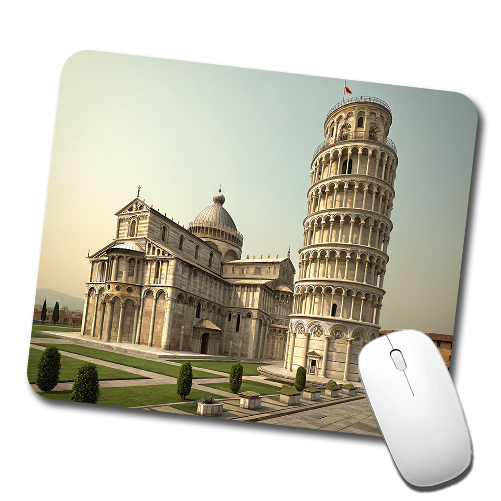 Leaning Tower Of Pisa Italy Low Profile Mouse Pad Mat