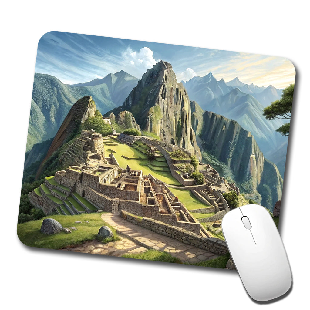 Machu Picchu Incan Citadel Andes Mountains Peru Low Profile Mouse Pad Mat