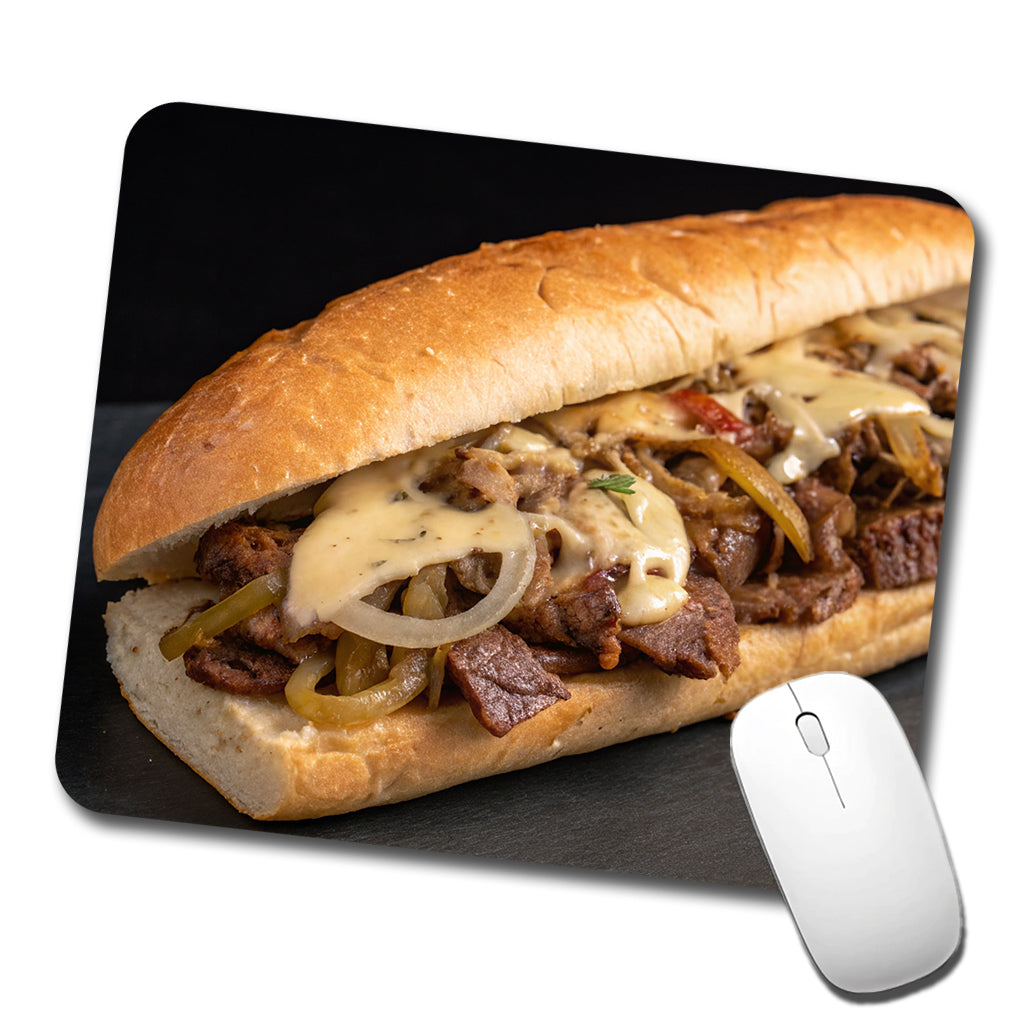 Philly Cheesesteak Sub Sandwich Low Profile Mouse Pad Mat