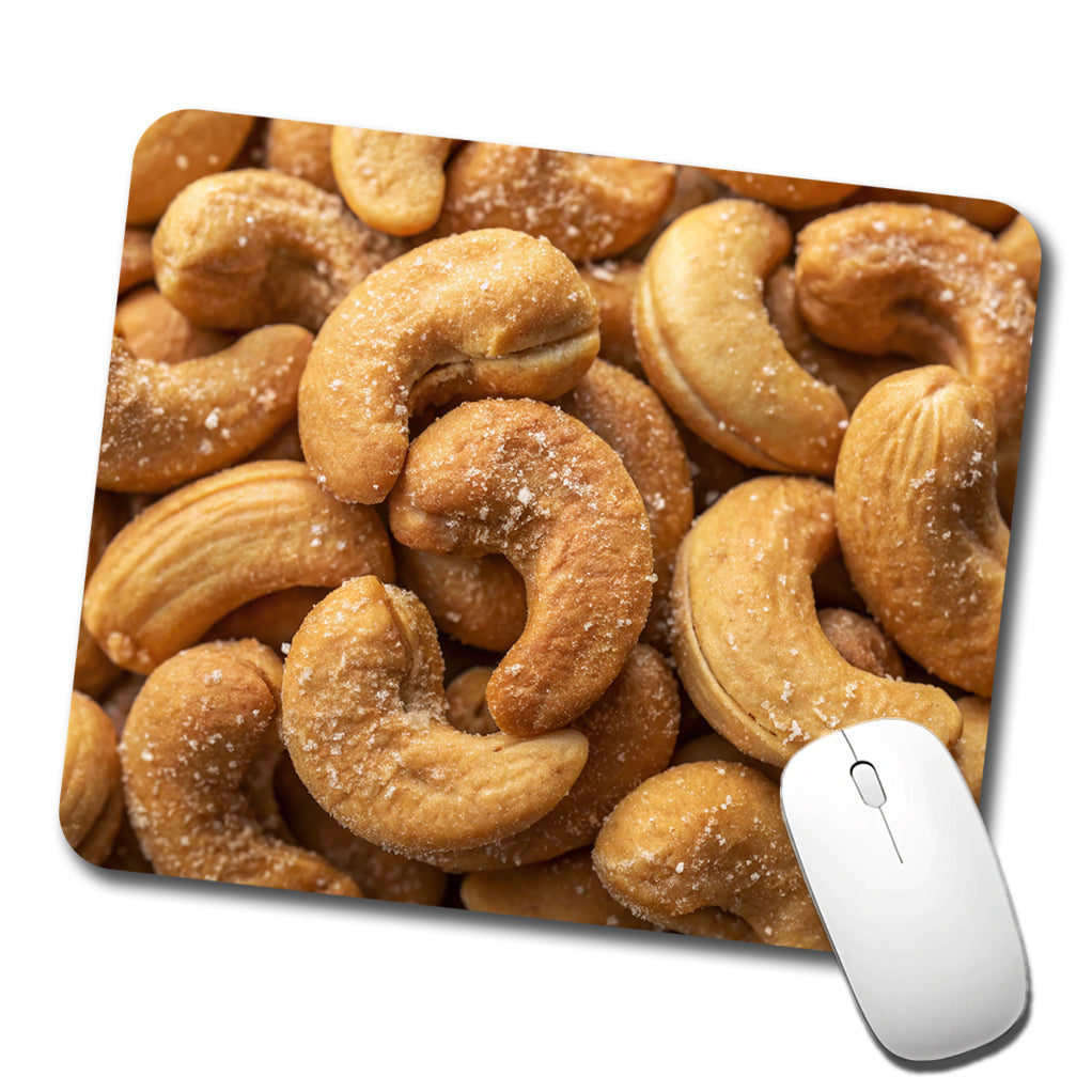 Roasted Salted Cashews Nuts Low Profile Mouse Pad Mat