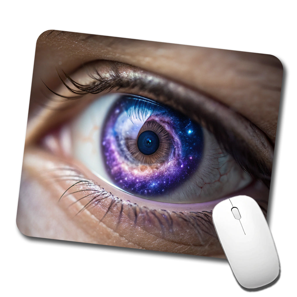 The Galaxy Seen Through Her Eyes Low Profile Mouse Pad Mat