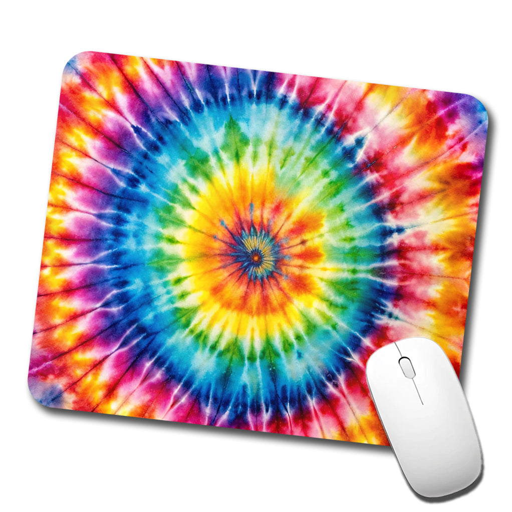 Tie-Dye Watercolor Design Low Profile Mouse Pad Mat