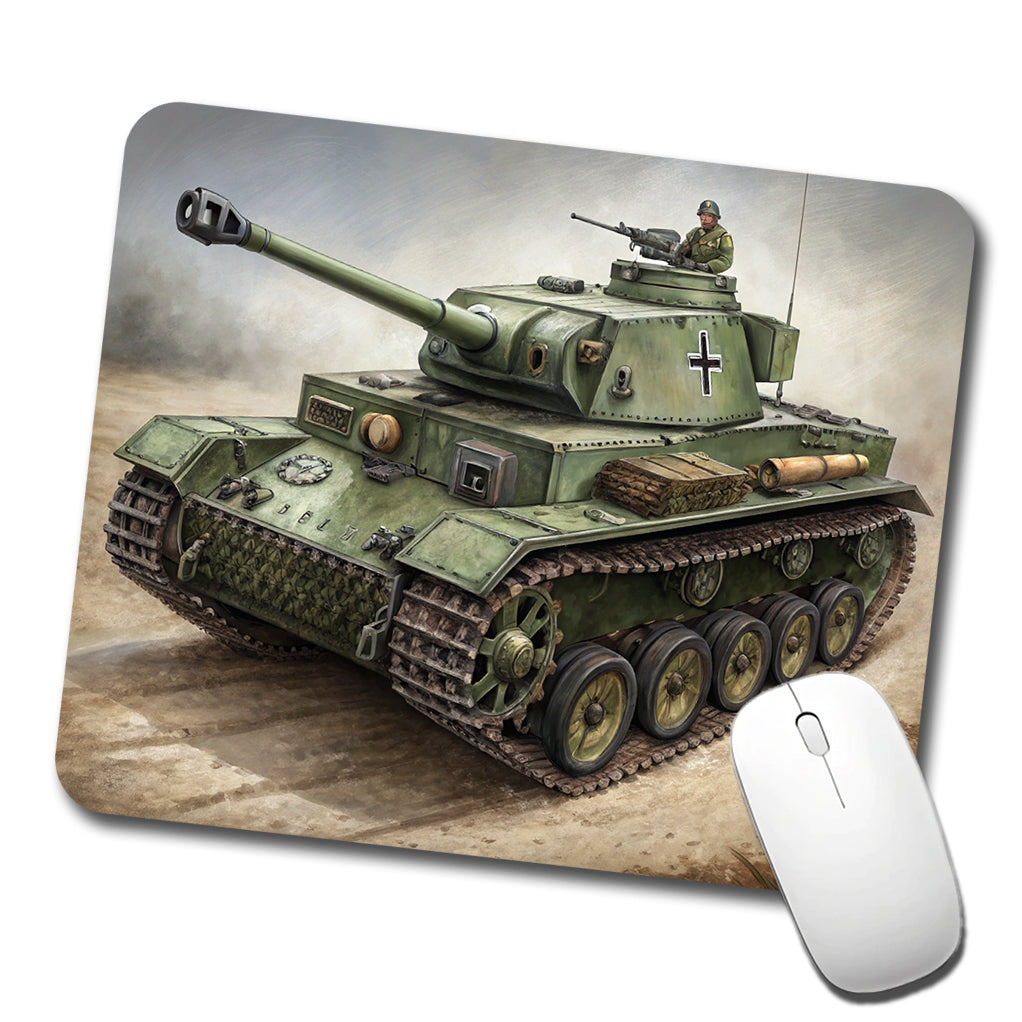 WWII German Panzer IV Tank Low Profile Mouse Pad Mat