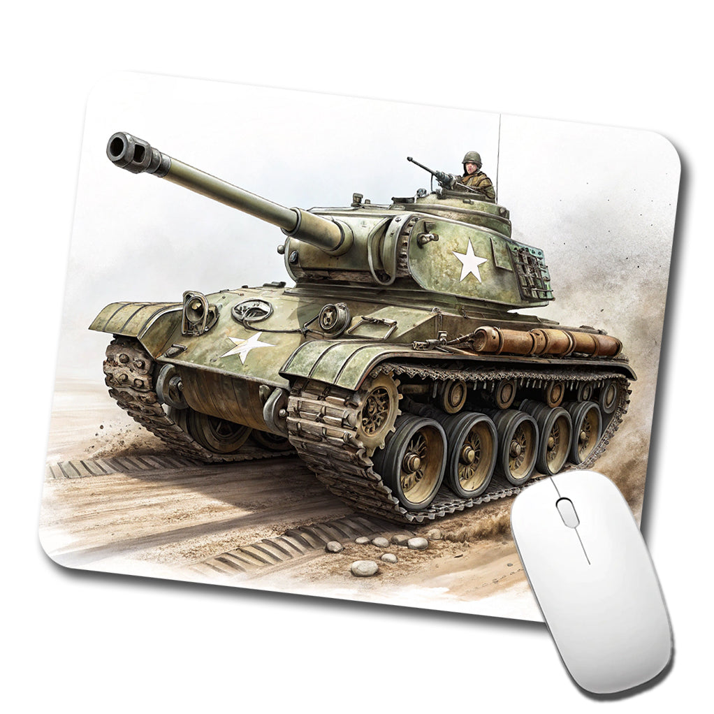 WWII M26 Pershing US Heavy Tank Low Profile Mouse Pad Mat
