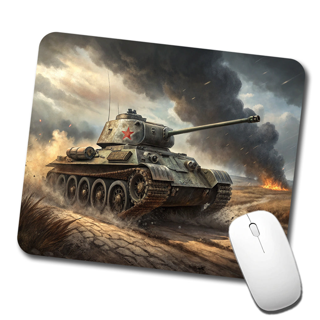 WWII T-34 Russian Medium Tank Low Profile Mouse Pad Mat
