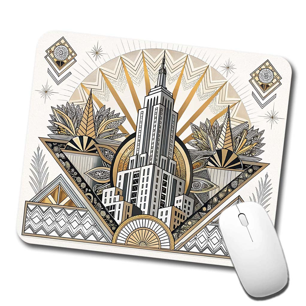 Art Deco Building Architectural Design Low Profile Mouse Pad Mat