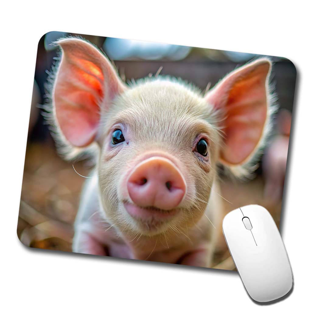 Baby Pig Face Low Profile Mouse Pad Mat