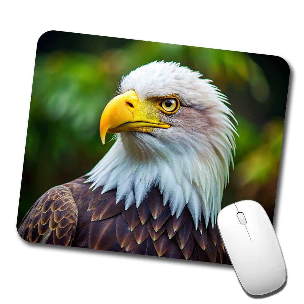 Bald Eagle Raptor Bird Of Prey Low Profile Mouse Pad Mat