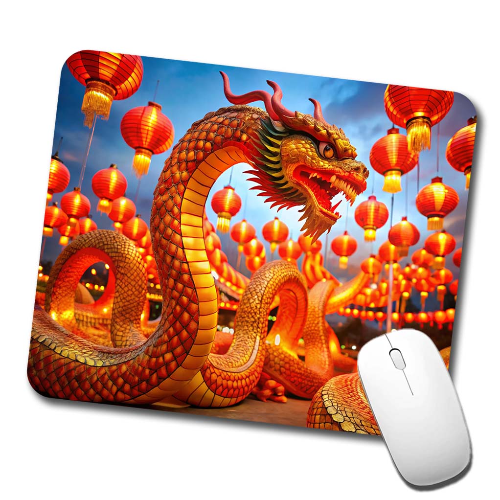 Chinese Lunar New Year Celebration Low Profile Mouse Pad Mat