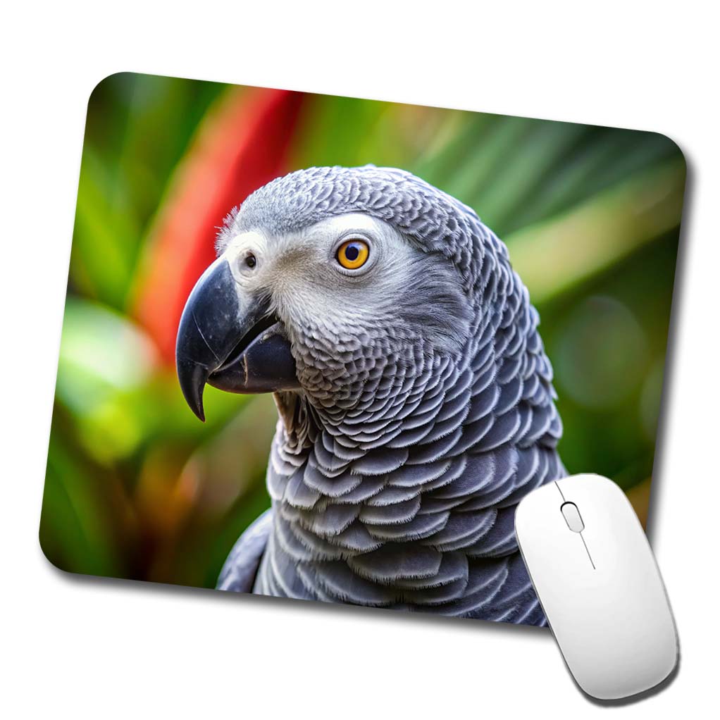 Congo African Grey Parrot Bird Low Profile Mouse Pad Mat