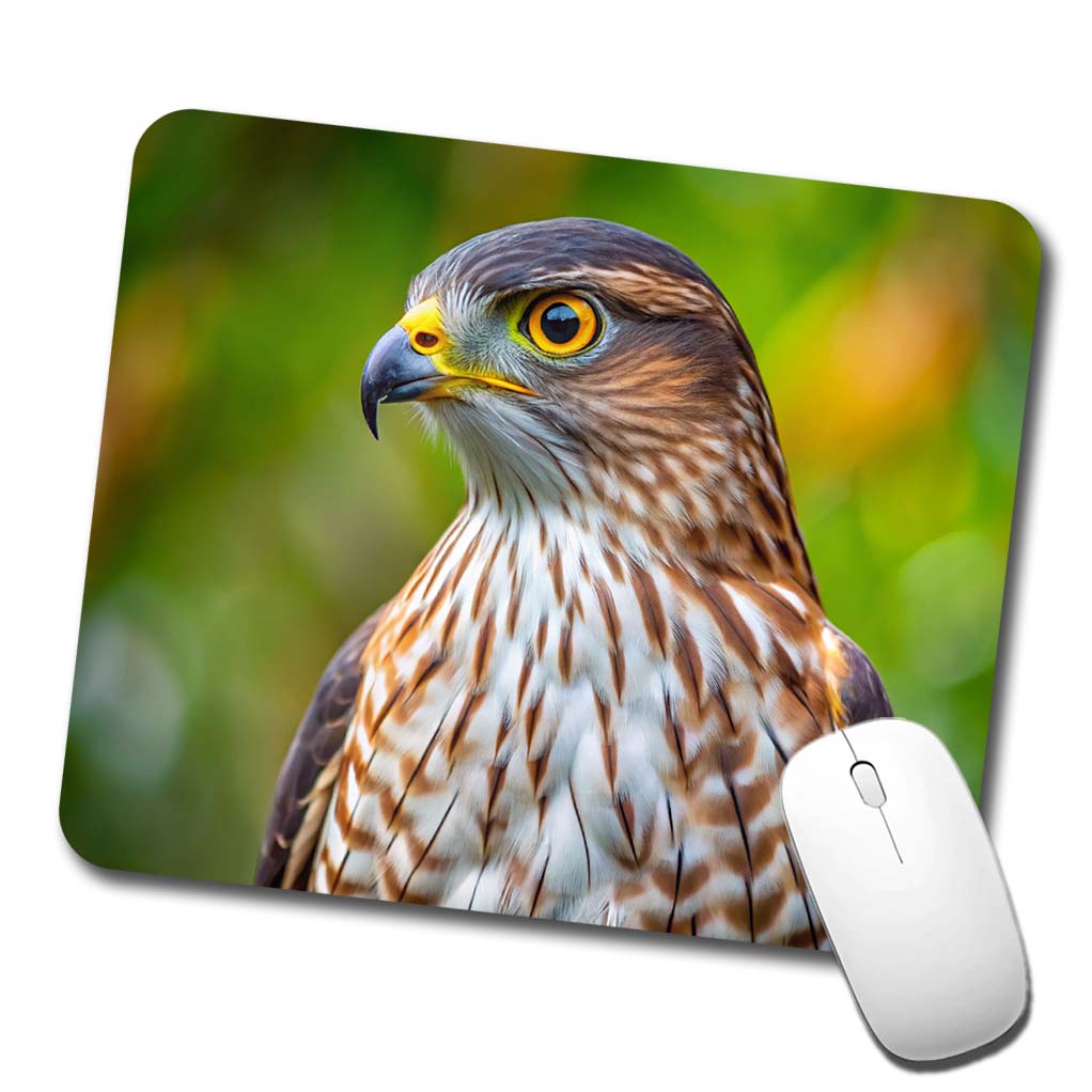 Cooper's Hawk Raptor Bird Of Prey Low Profile Mouse Pad Mat
